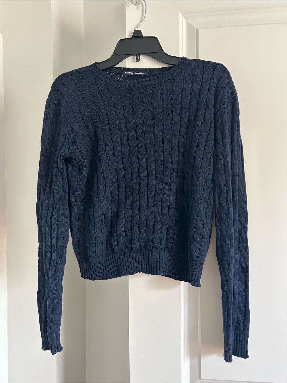 Cable-Knit Crewneck Sweater